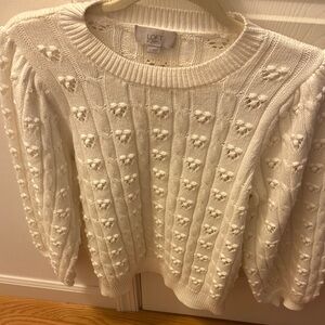 LOFT Outlet Women's cream colored  Sweater L